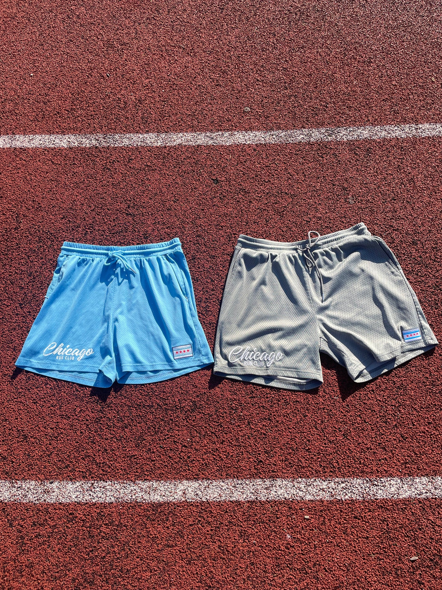 Chicago Run Club Mesh Shorts - Gray