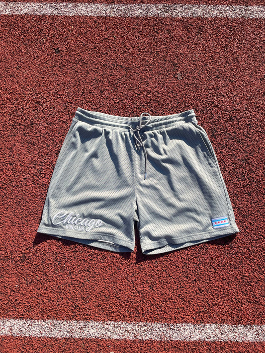 Chicago Run Club Mesh Shorts - Gray